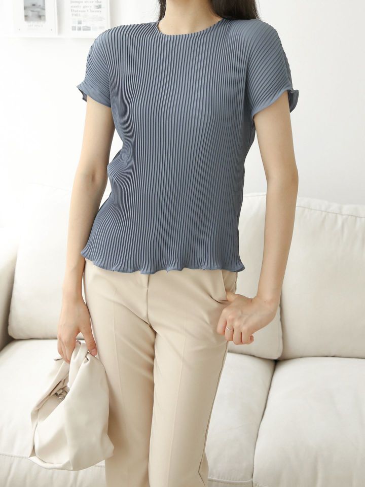 DAILY PROJECT韓國直郵東大門代購女裝新品24秋夏T恤褶皺DAILY PROJECTT恤