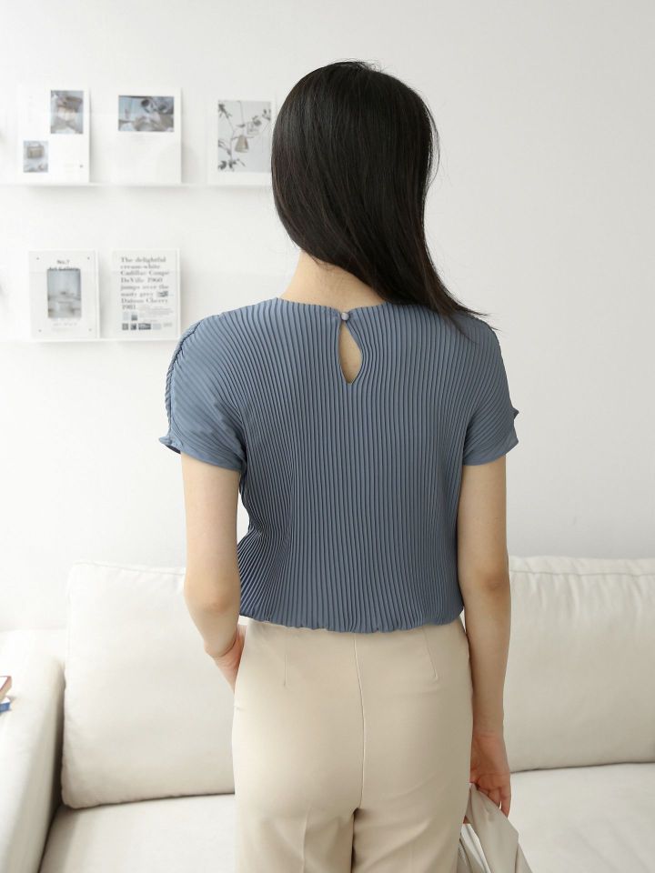 DAILY PROJECT韓國直郵東大門代購女裝新品24秋夏T恤褶皺DAILY PROJECTT恤
