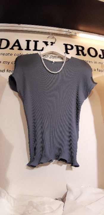 DAILY PROJECT韓國直郵東大門代購女裝新品24秋夏T恤褶皺DAILY PROJECTT恤圖色3