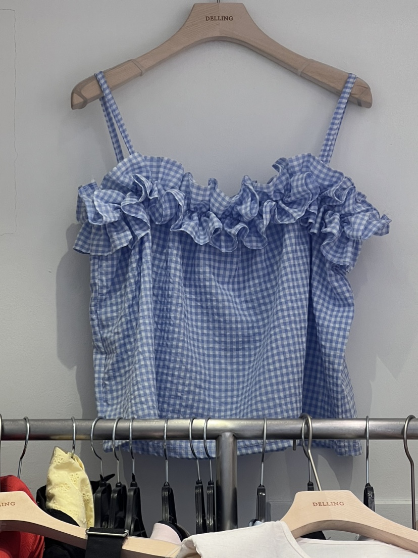 DELLING韓國直郵女士新品休閑時尚人氣真品24秋夏吊帶背心DELLING吊帶/背心圖色2