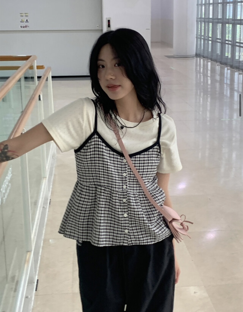 EOMPIT韓國直郵東大門實拍女士新品人氣24秋夏休閑吊帶背心EOMPIT吊帶/背心
