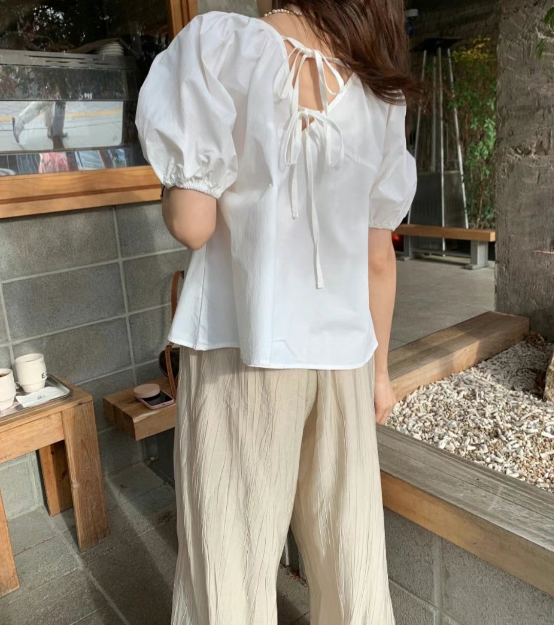 i hour韓國直郵東大門實拍女裝新品人氣24春夏襯衫蕾絲衫i hour襯衫/蕾絲衫