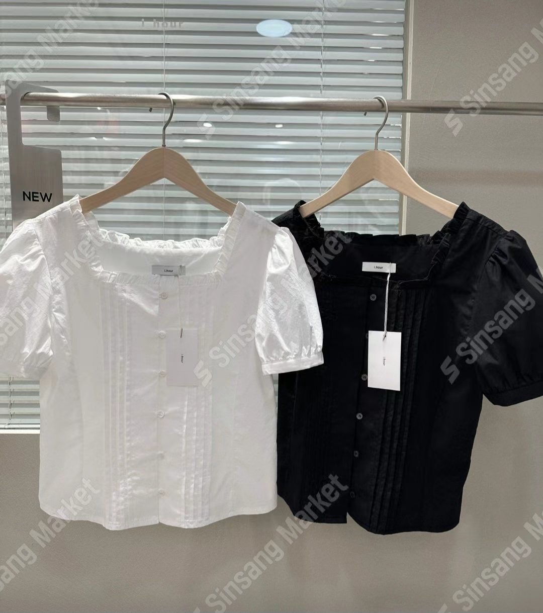 i hour韓國直郵東大門實拍女裝新品職業24春夏襯衫蕾絲衫i hour襯衫/蕾絲衫