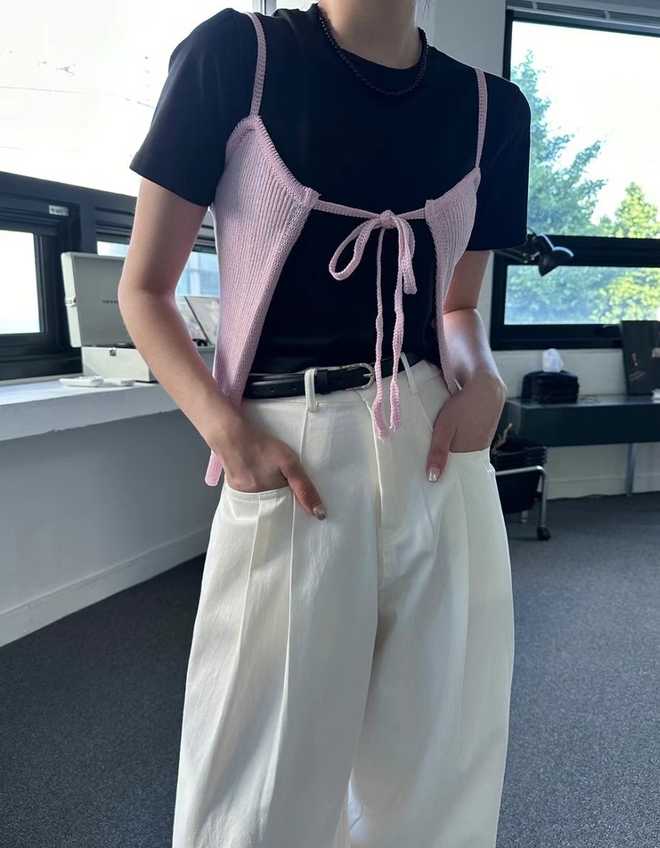 i hour直郵韓國代購女裝新款休閑人氣熱賣推薦真品吊帶背心i hour吊帶/背心圖色3