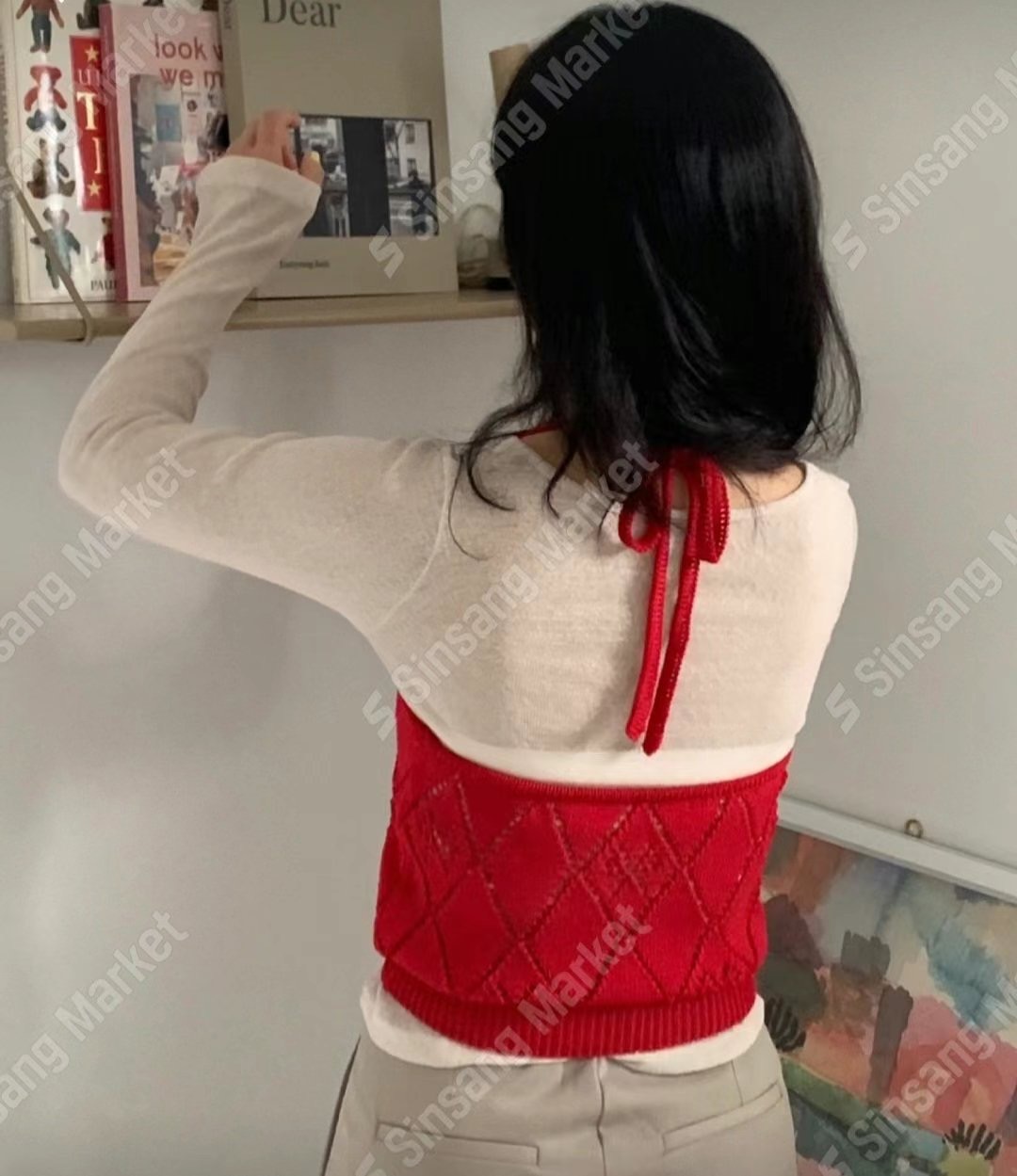 i hour直郵韓國代購女裝新款職業24春夏真品人氣吊帶背心i hour吊帶/背心