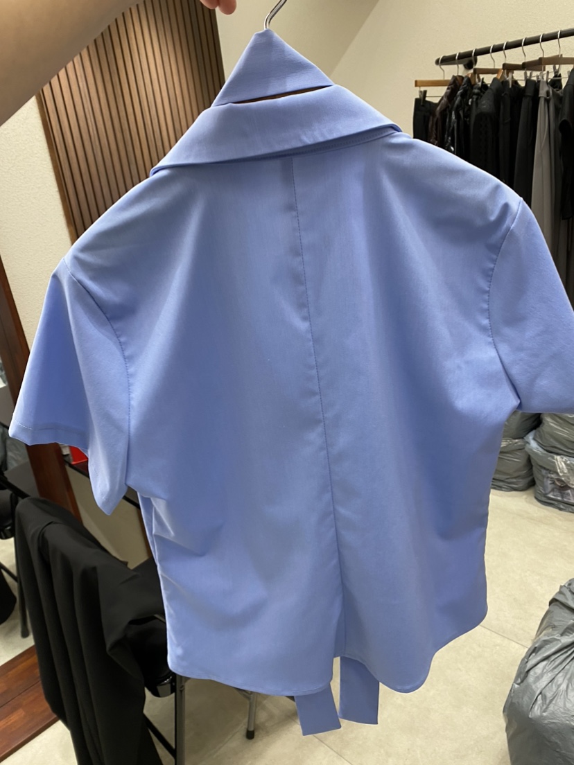 REMOOD直郵韓國代購女裝新款熱賣休閑人氣真品襯衫蕾絲衫口袋FRENCH DOOR襯衫/蕾絲衫