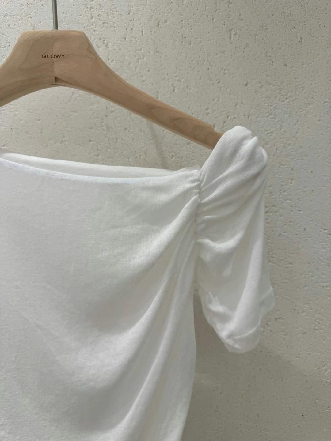 GLOWY直郵韓國代購女裝新品休閑24春夏職業人氣熱賣時尚T恤GLOWYT恤