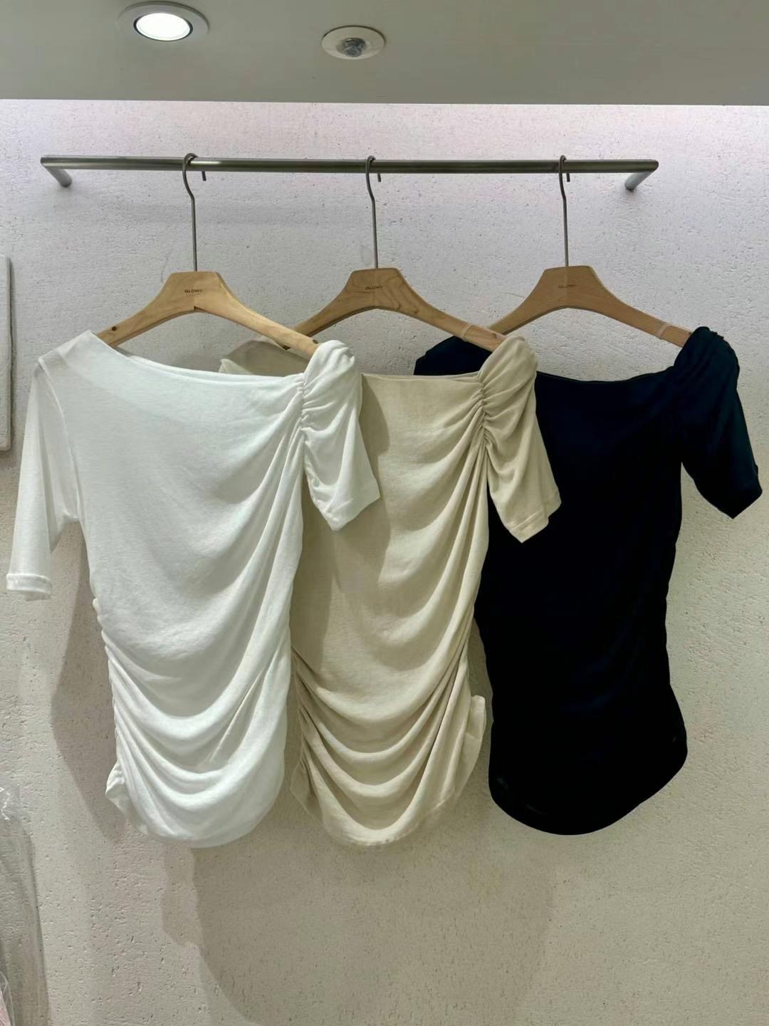 GLOWY直郵韓國代購女裝新品休閑24春夏職業人氣熱賣時尚T恤GLOWYT恤