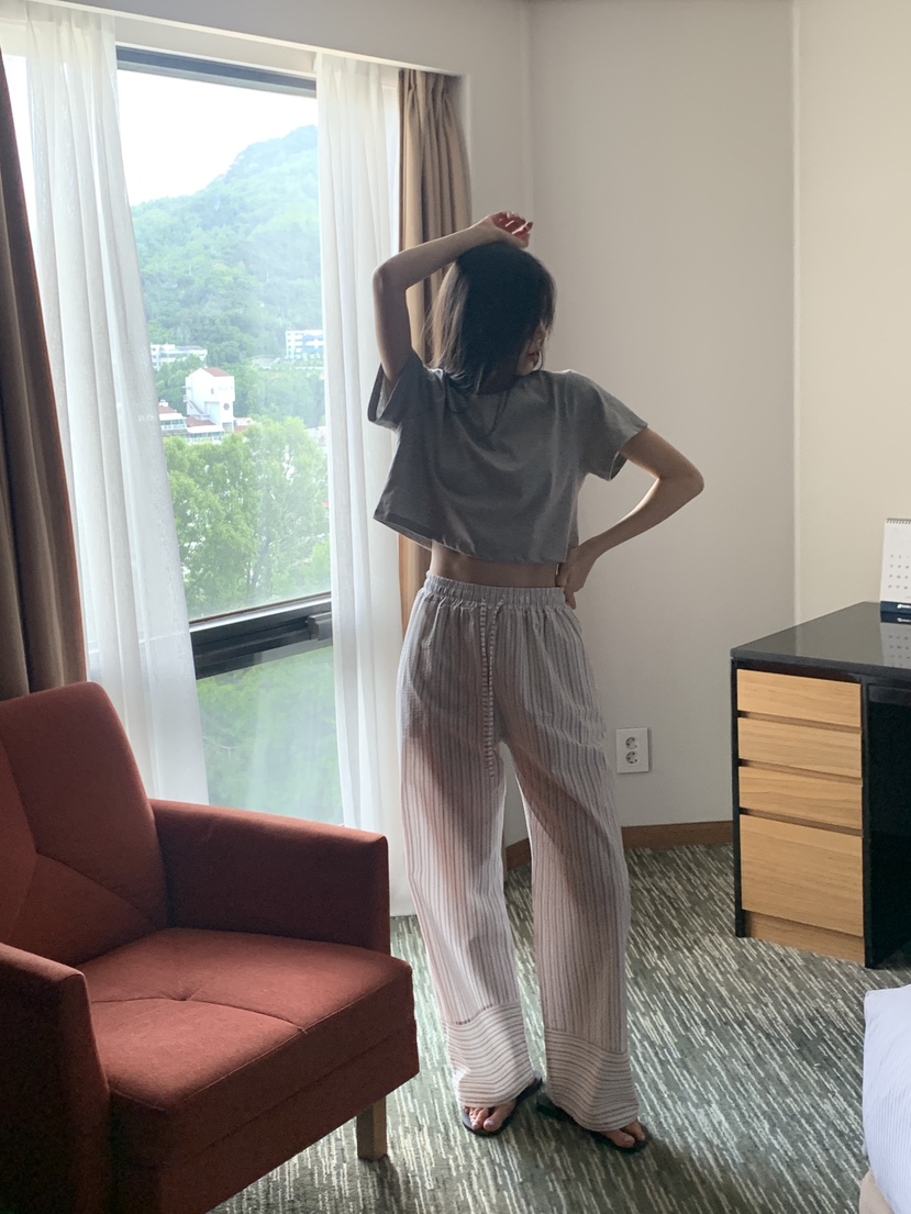 LOGARDEN直郵韓國代購女裝新款熱賣推薦休閑24春夏休閑褲LO GARDEN休閑褲