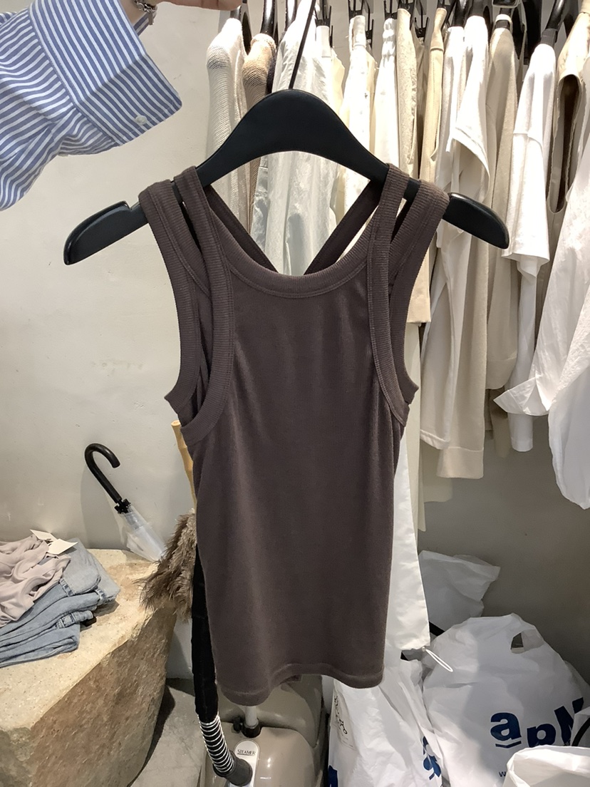 MOANI韓國直郵東大門代購女裝新品24春夏人氣休閑吊帶背心MOANI吊帶/背心圖色2