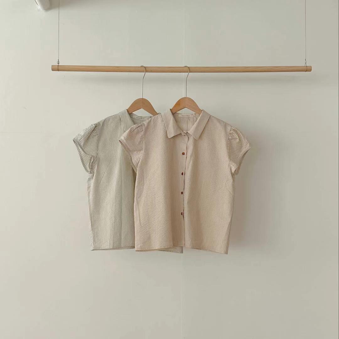 SECOND DRESS-세컨드레스-OT直郵韓國代購女裝新品熱賣襯衫蕾絲衫SECOND DRESS襯衫/蕾絲衫圖色2左二色