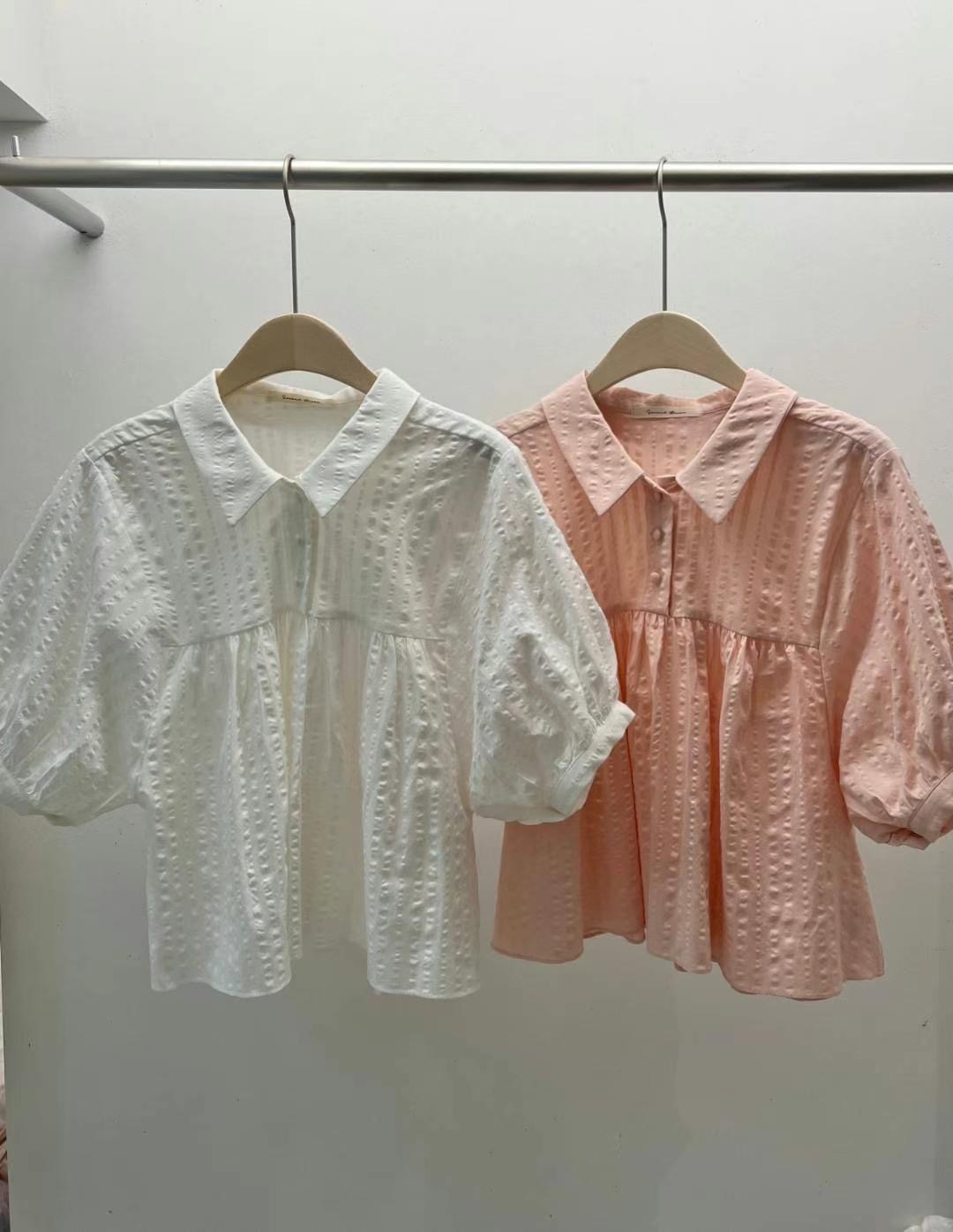 SECOND DRESS-세컨드레스-OT韓國直郵東大門實拍女裝新款推薦襯衫蕾絲衫SECOND DRESS襯衫/蕾絲衫圖色2左二色