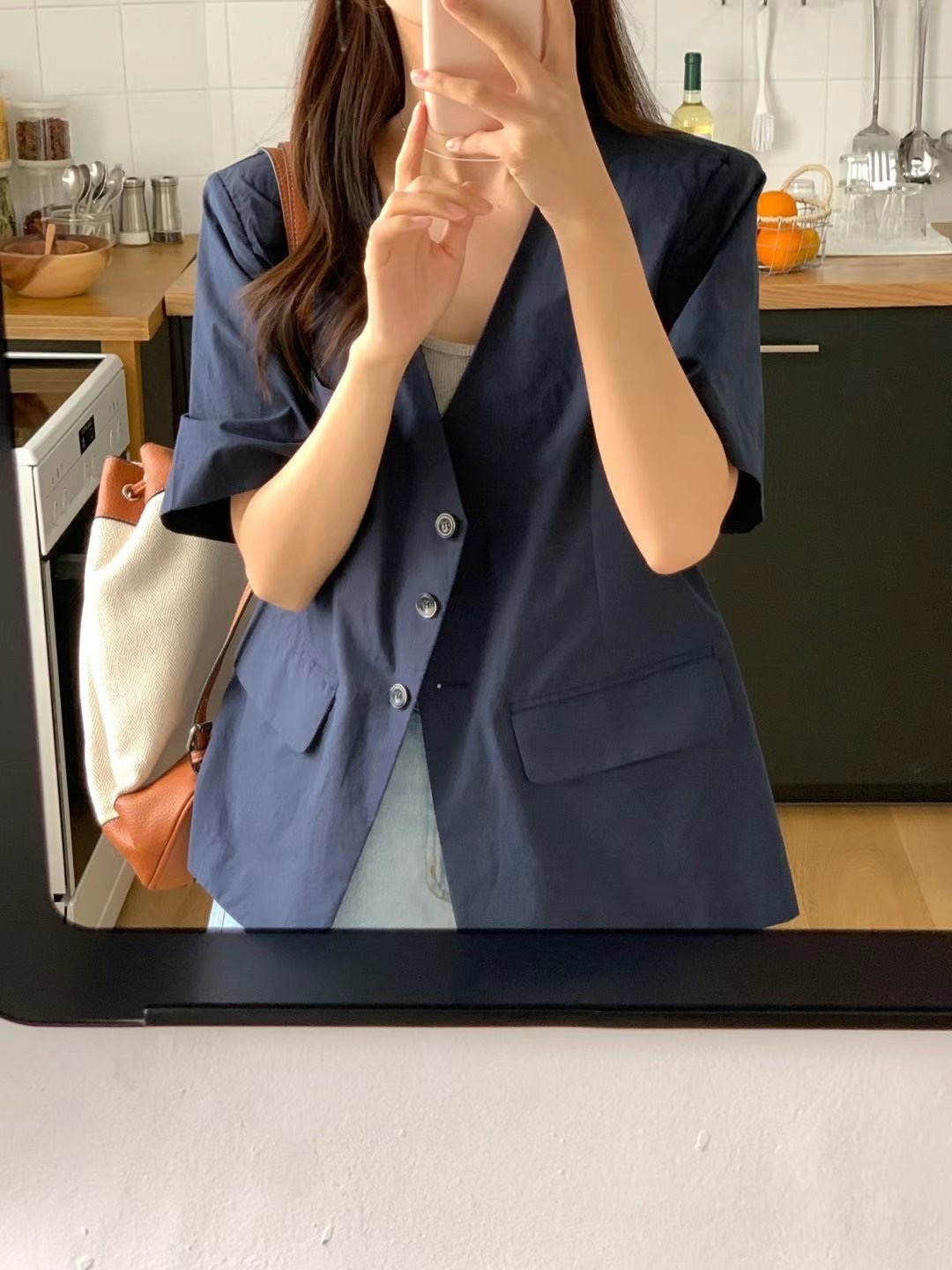 BLACKGHOBI直郵韓國代購女裝新品休閑時尚人氣24秋夏夾克BLACKGHOBI夾克