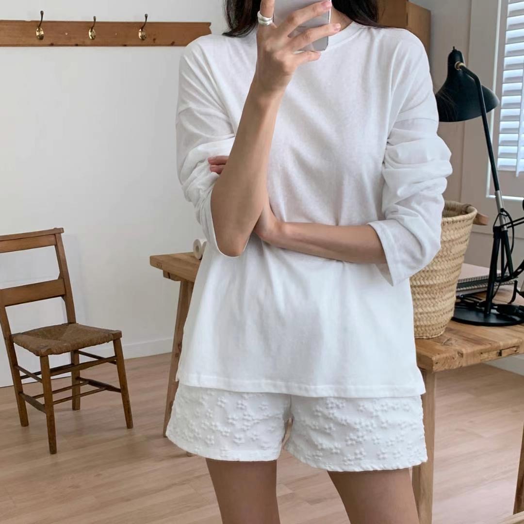 BLUSHER韓國直郵東大門實拍女裝新款推薦職業真品熱賣長袖T恤BLUSHER長袖T恤