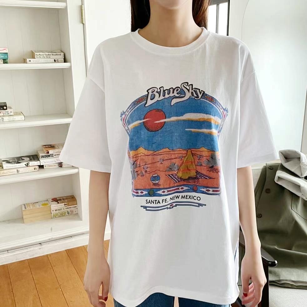 BLUSHER直郵韓國代購女士新款人氣真品推薦休閑24秋夏T恤BLUSHERT恤