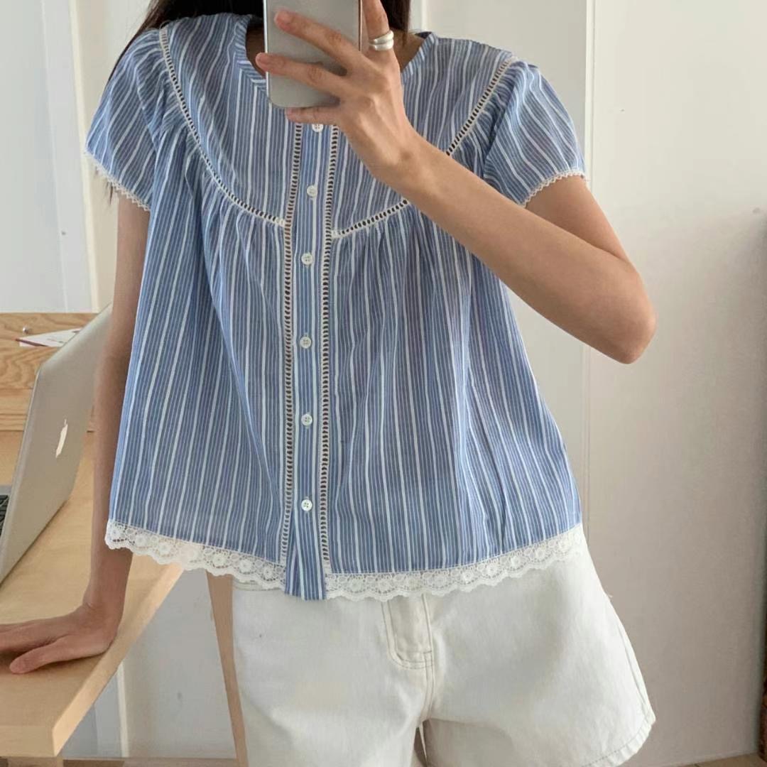 BLUSHER韓國直郵東大門實拍女裝新款職業人氣真品襯衫蕾絲衫BLUSHER襯衫/蕾絲衫