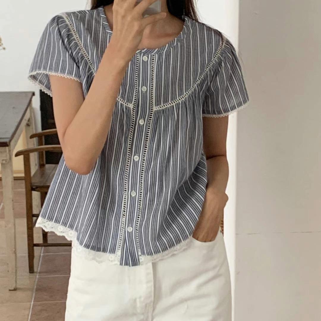 BLUSHER韓國直郵東大門實拍女裝新款職業人氣真品襯衫蕾絲衫BLUSHER襯衫/蕾絲衫圖色2