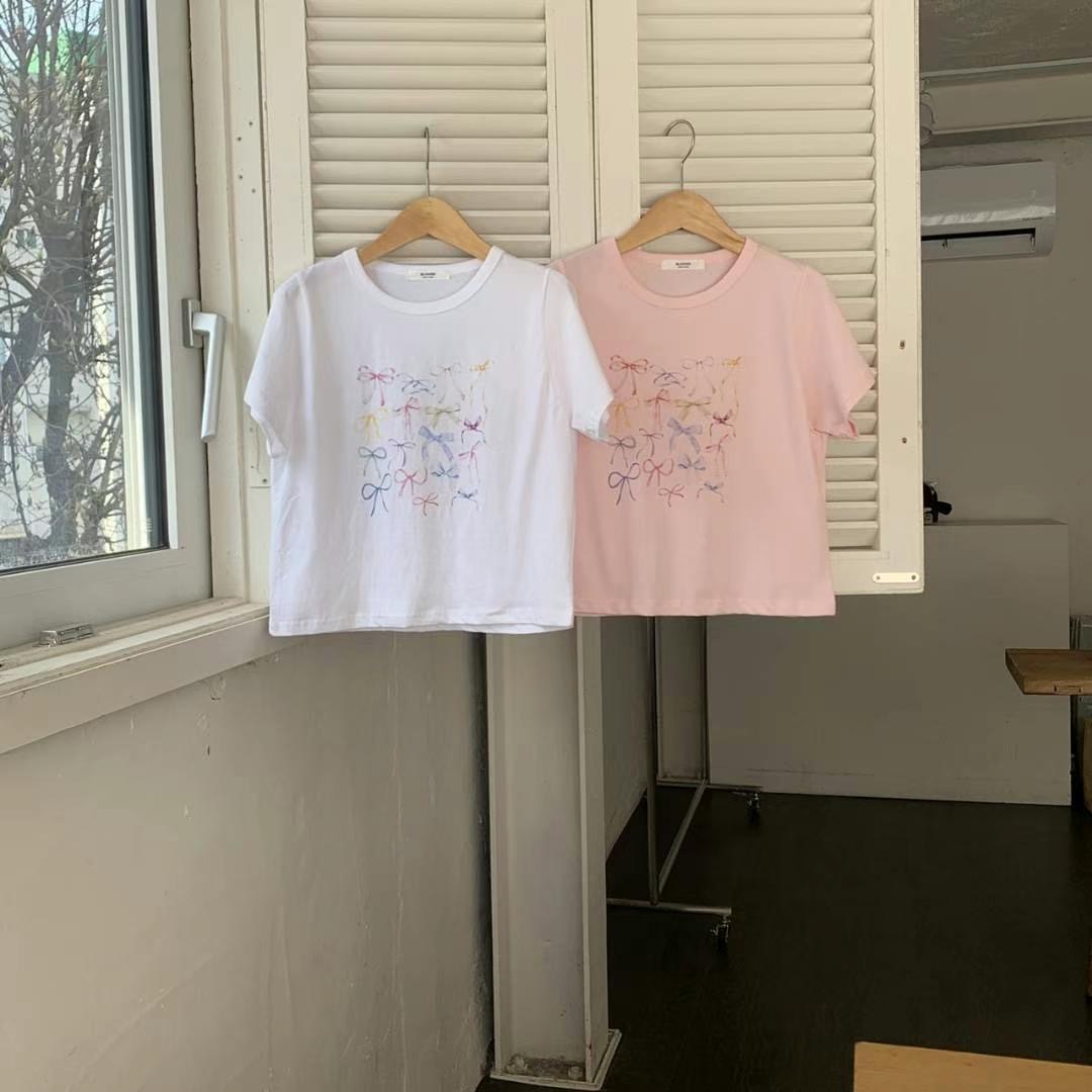 BLUSHER直郵韓國代購女裝新品職業時尚熱賣人氣24秋夏T恤BLUSHERT恤