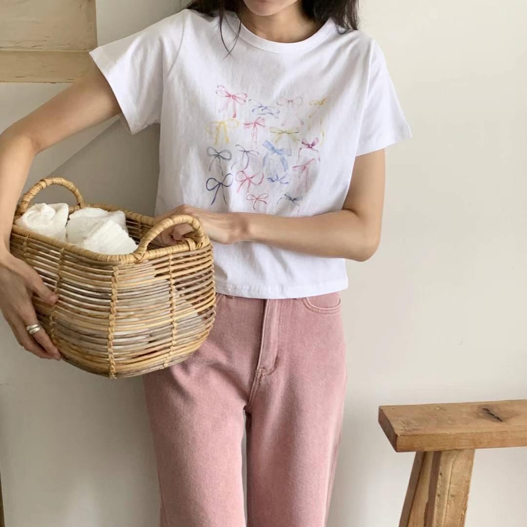 BLUSHER直郵韓國代購女裝新品職業時尚熱賣人氣24秋夏T恤BLUSHERT恤