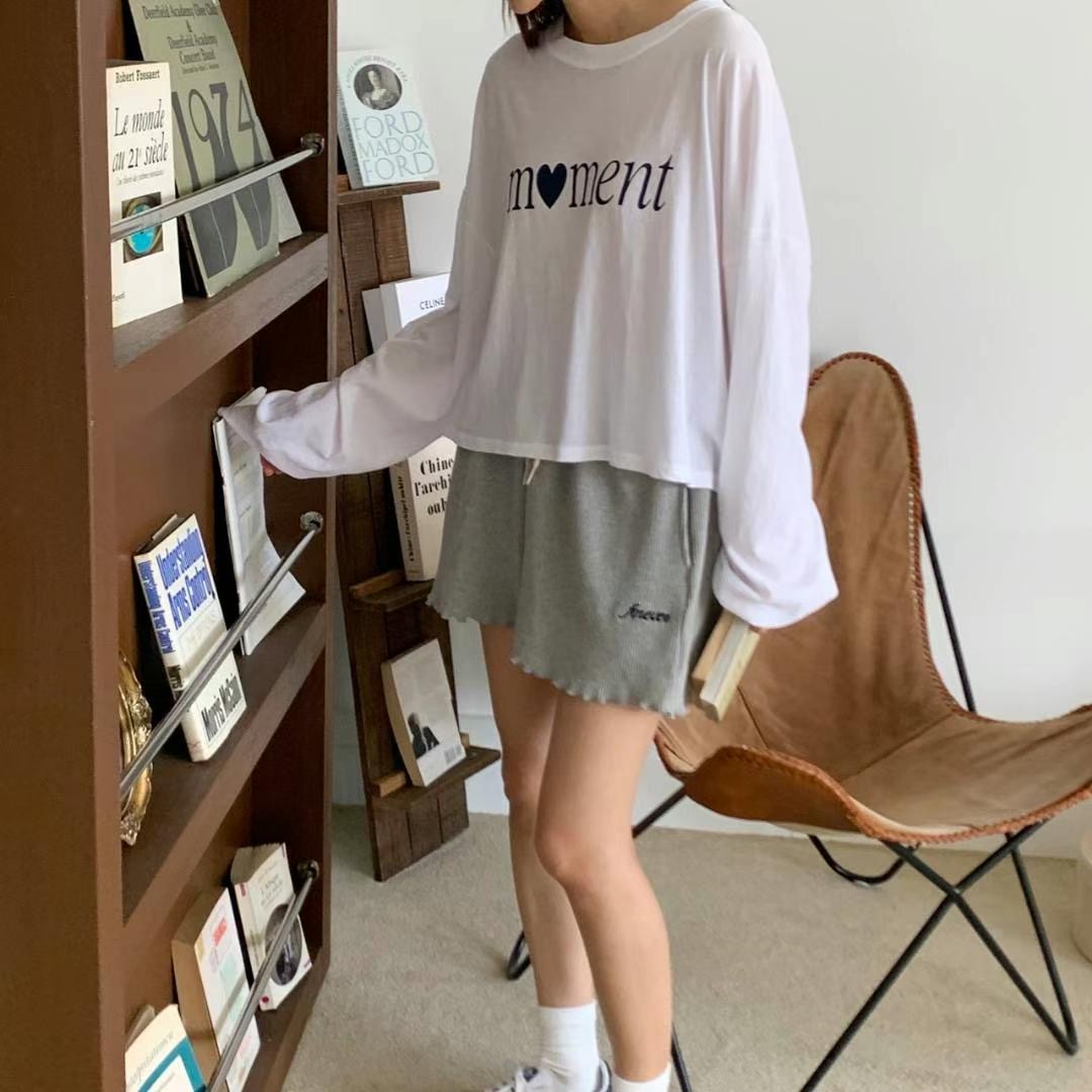 BLUSHER韓國直郵東大門代購女士新品24秋夏真品人氣長袖T恤BLUSHER長袖T恤