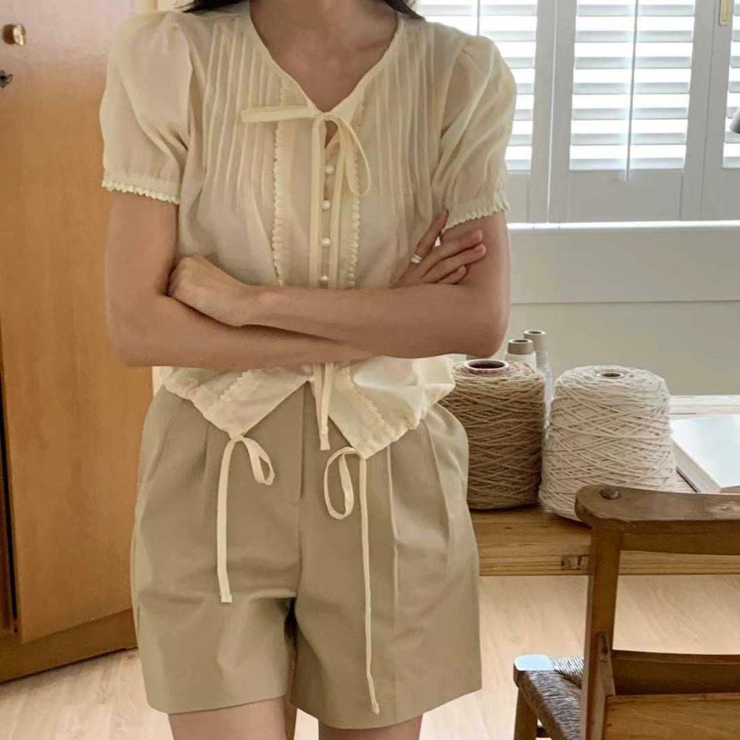 BLUSHER韓國直郵女裝新款休閑職業真品熱賣人氣時尚襯衫蕾絲衫BLUSHER襯衫/蕾絲衫