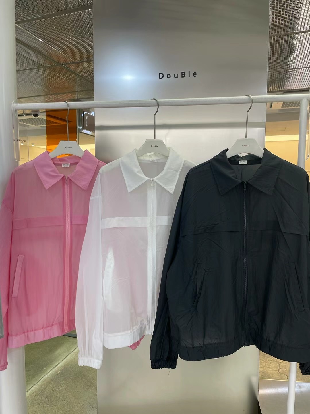 DOUBLE韓國直郵女士新品時尚職業人氣熱賣真品推薦24秋夏夾克DOUBLE夾克圖色3左三色