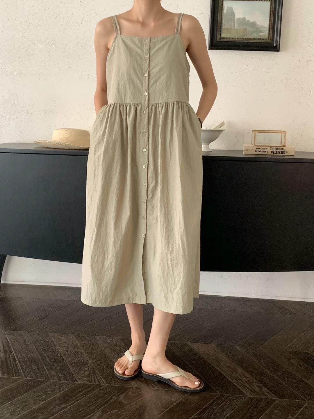 DOUBLE韓國直郵東大門實拍女士新品24秋夏時尚職業連衣裙DOUBLE連衣裙