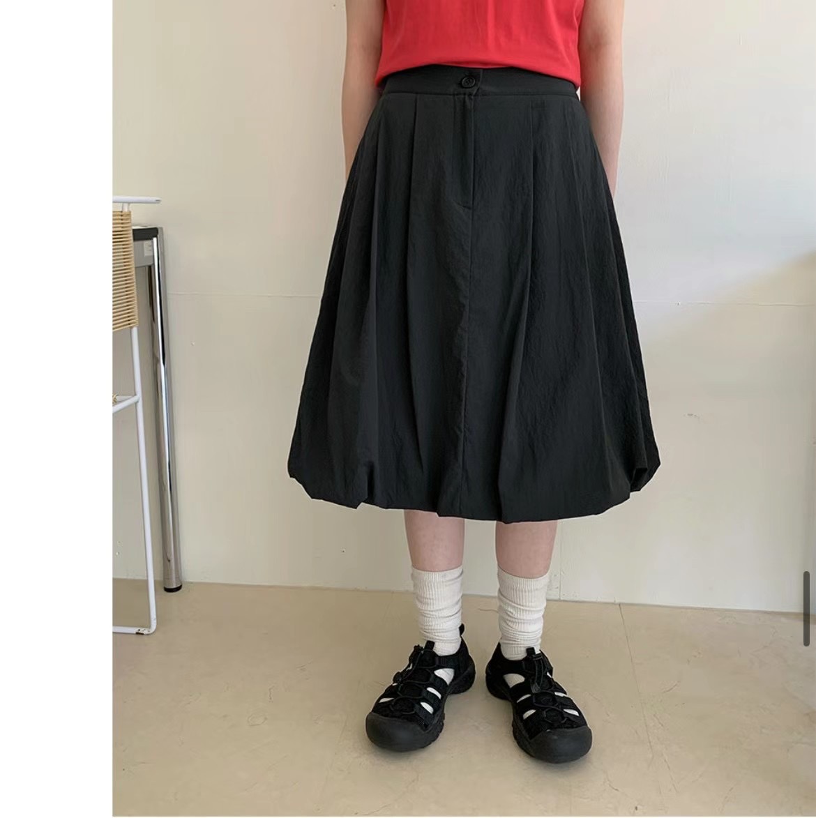 DOUBLE韓國直郵東大門實拍女裝新品推薦時尚24秋夏真品長裙DOUBLE長裙