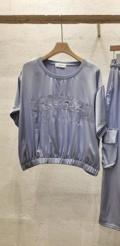 FERRARI直郵韓國代購女士新品時尚24秋夏休閑職業T恤刺繡FERRARIT恤圖色3