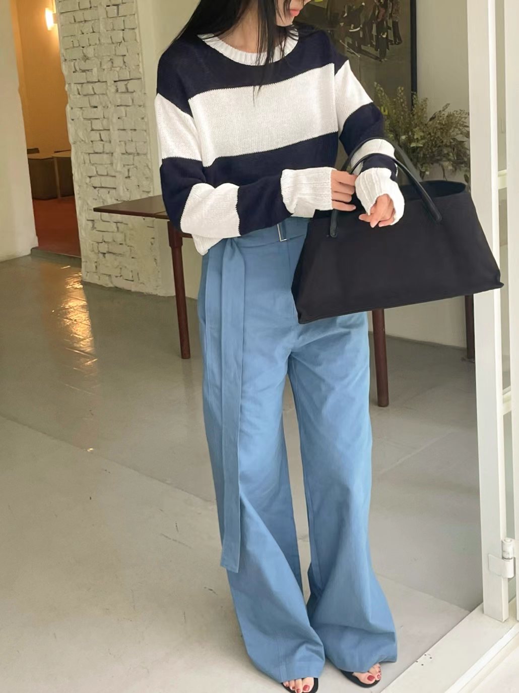 Le vral韓國直郵女裝新品職業真品24春夏熱賣休閑針織衫Le vral針織衫