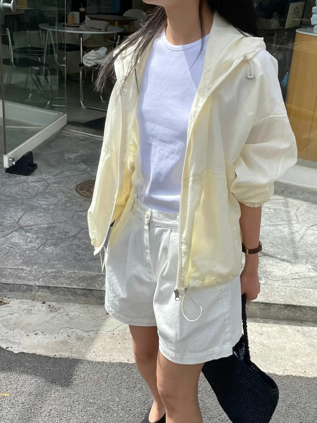 Le vral韓國直郵東大門實拍女裝新品熱賣時尚人氣夾克連帽Le vral夾克