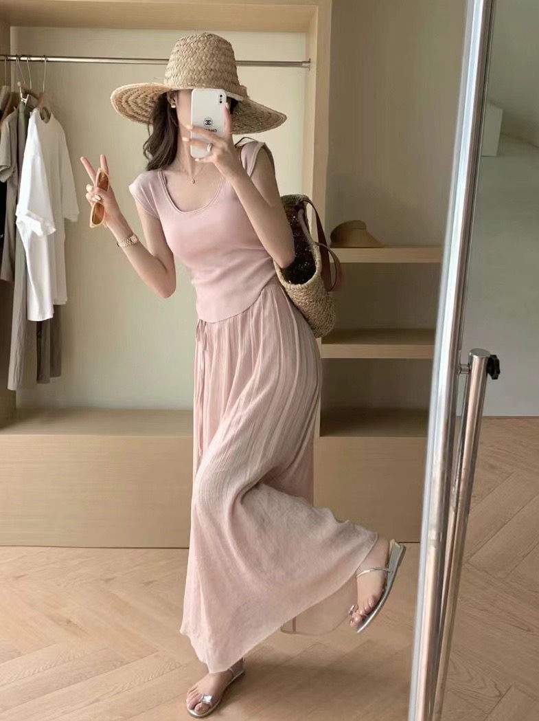 PALPAL韓國直郵東大門代購女裝新款熱賣24春夏時尚職業長裙PALPAL長裙