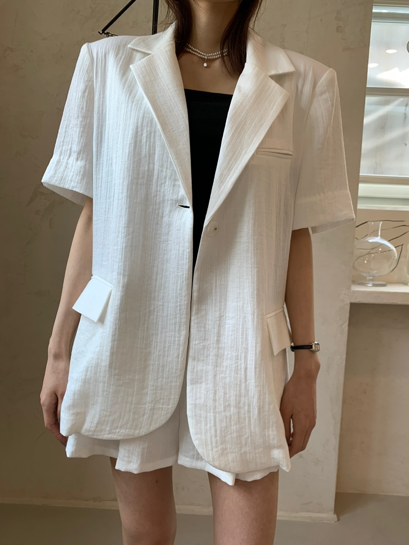 BANI BLUBH韓國直郵女裝新品時尚真品人氣休閑24春夏套裝亞麻BANI BLUSH套裝