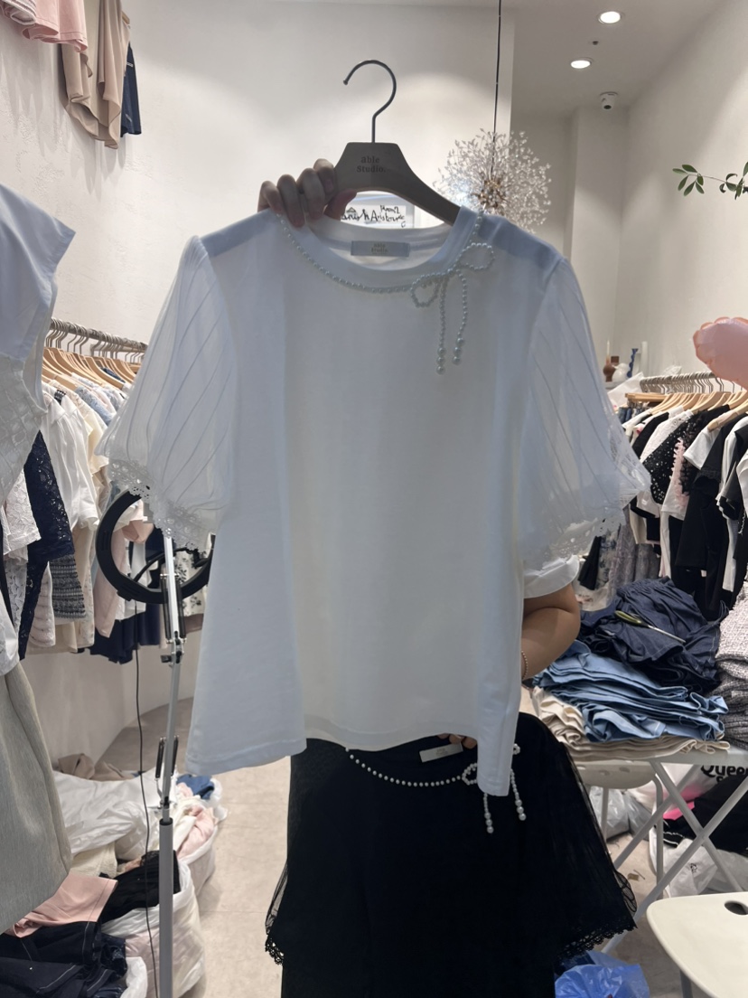ABLE STUDIO韓國直郵女裝新款休閑職業時尚推薦24春夏T恤TERAIST恤圖色2