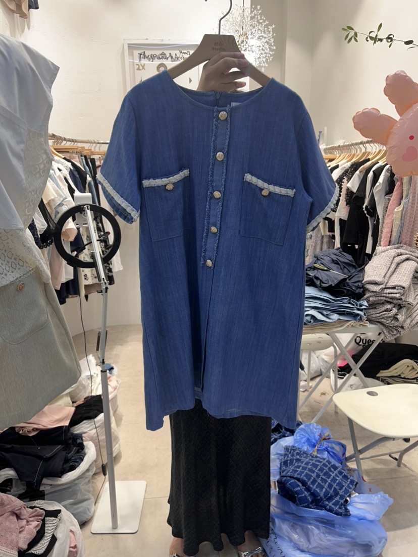 ABLE STUDIO直郵韓國代購女裝新品休閑時尚真品連衣裙牛仔布TERAIS連衣裙