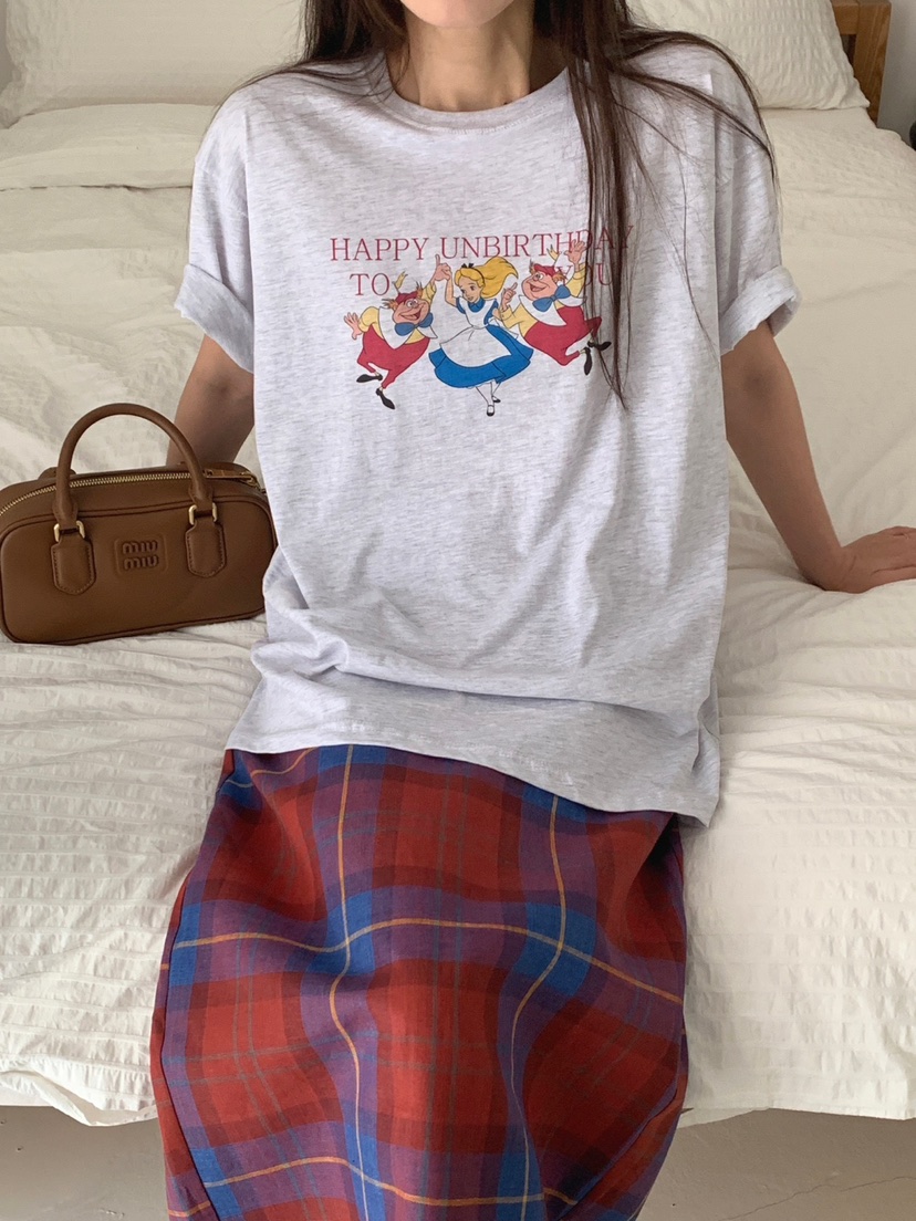 JKICHI直郵韓國代購女裝新品熱賣24春夏推薦休閑時尚人氣T恤EDITT恤