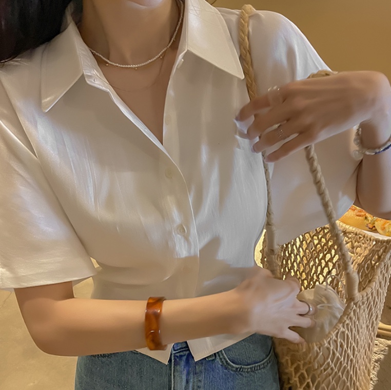 LEA/ASHER-J韓國直郵東大門實拍女士新品熱賣人氣襯衫蕾絲衫이향襯衫/蕾絲衫