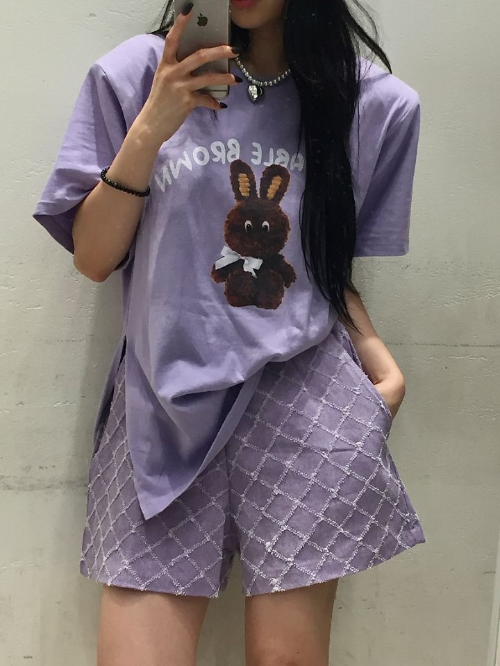 MARS韓國直郵女士新款職業推薦熱賣時尚24秋夏休閑T恤兔子marsT恤