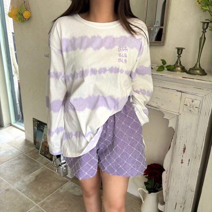 MARS韓國直郵東大門實拍女裝新款推薦24秋夏休閑職業長袖T恤mars長袖T恤