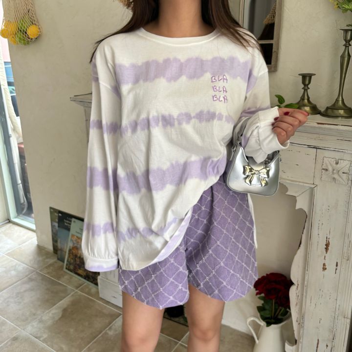 MARS韓國直郵東大門實拍女裝新款推薦24秋夏休閑職業長袖T恤mars長袖T恤