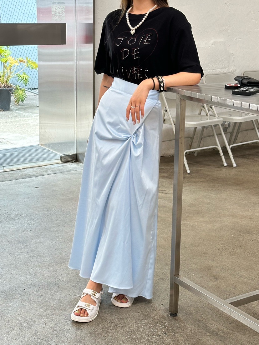 ZERO ZERO直郵韓國代購女士新品時尚人氣休閑職業24秋夏長裙ASHTOE長裙