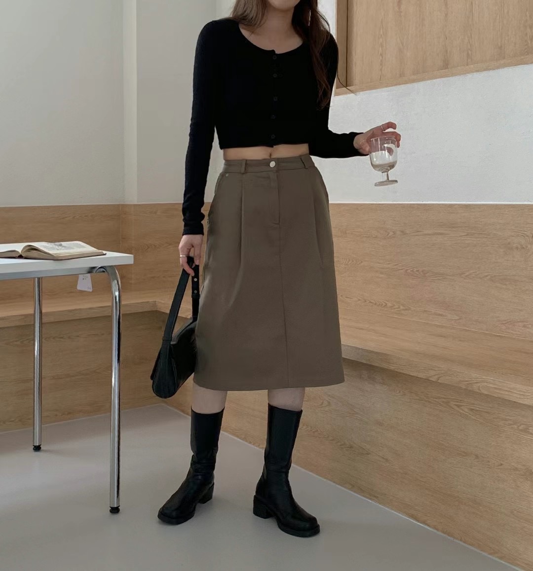 EASEL韓國直郵東大門實拍女裝新品人氣熱賣時尚半身裙中短裙EASEL半身裙/中短裙