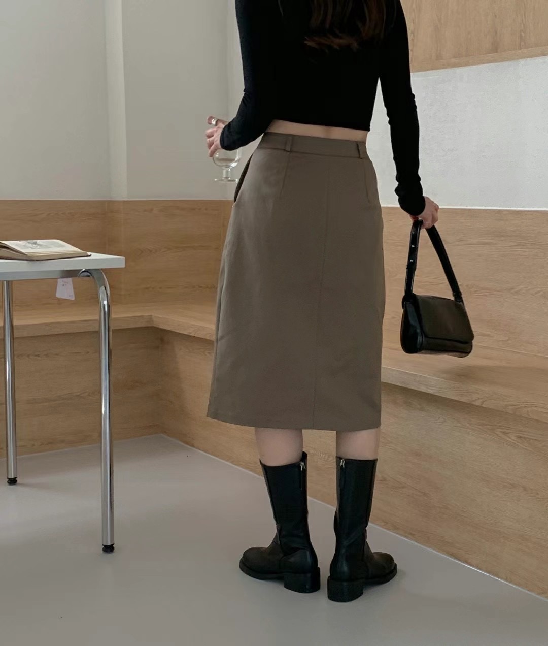 EASEL韓國直郵東大門實拍女裝新品人氣熱賣時尚半身裙中短裙EASEL半身裙/中短裙