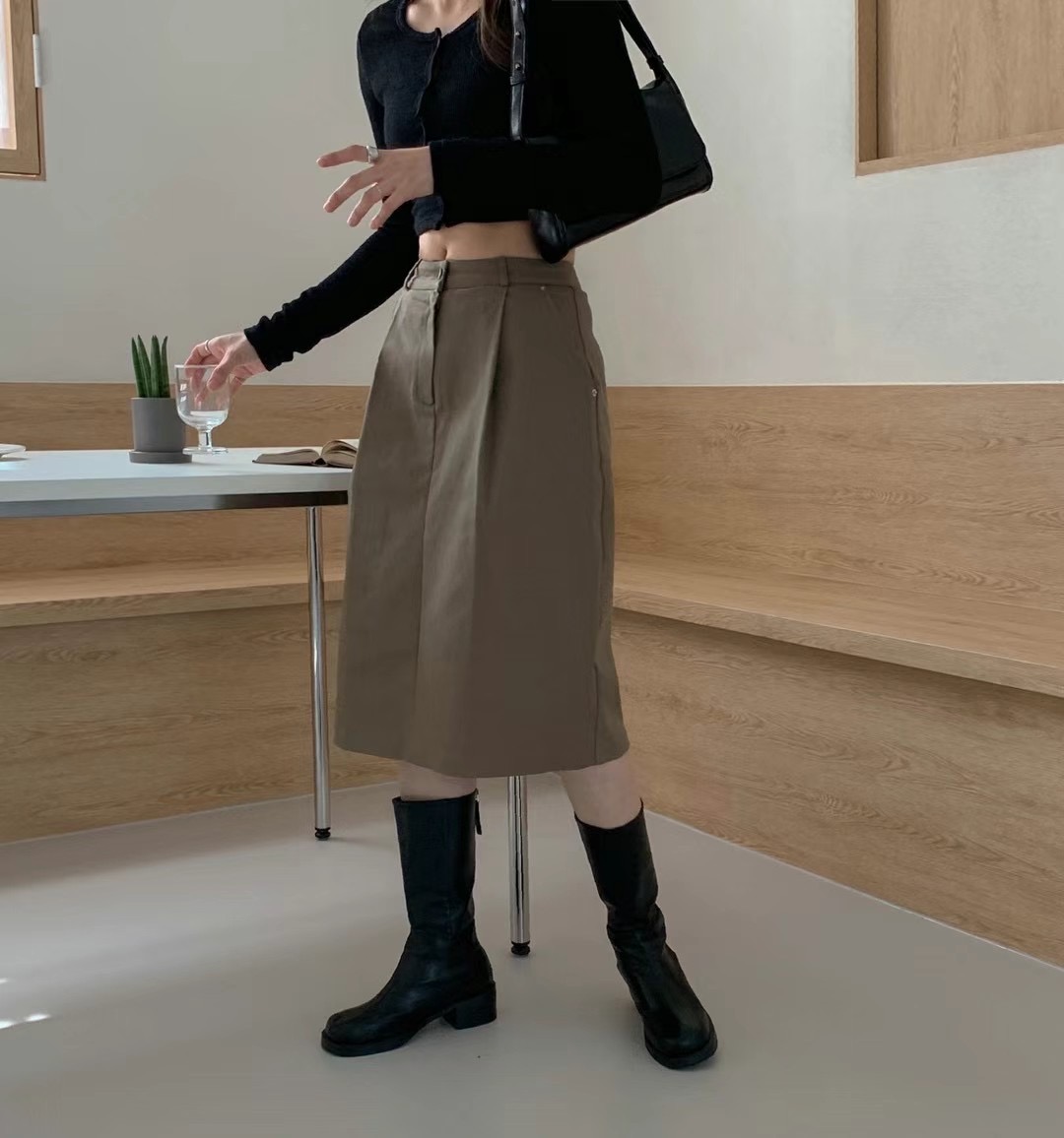 EASEL韓國直郵東大門實拍女裝新品人氣熱賣時尚半身裙中短裙EASEL半身裙/中短裙圖色2