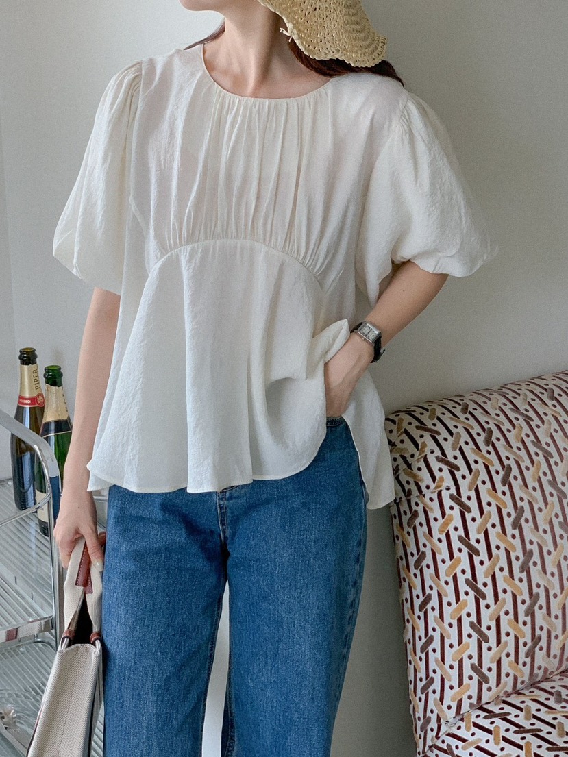 I BLLE韓國直郵東大門實拍女裝新品24春夏職業襯衫蕾絲衫I BLLE襯衫/蕾絲衫圖色1