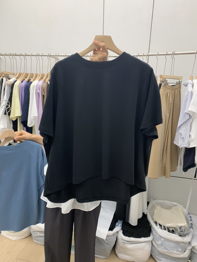 MOI韓國直郵女裝新品時尚人氣熱賣24春夏推薦真品休閑T恤MOI-AT恤圖色3