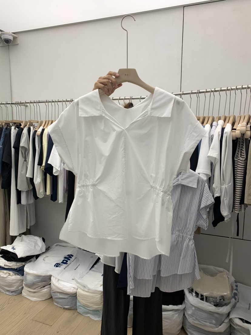 MOI直郵韓國代購女裝新品職業時尚人氣休閑真品推薦襯衫蕾絲衫MOI-A襯衫/蕾絲衫