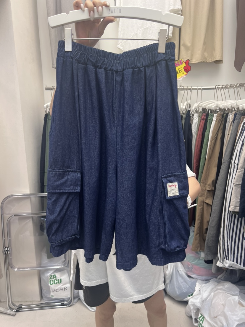 ZACCU韓國直郵東大門代購女裝新品休閑24春夏短褲牛仔布口袋ZACCU短褲圖色2