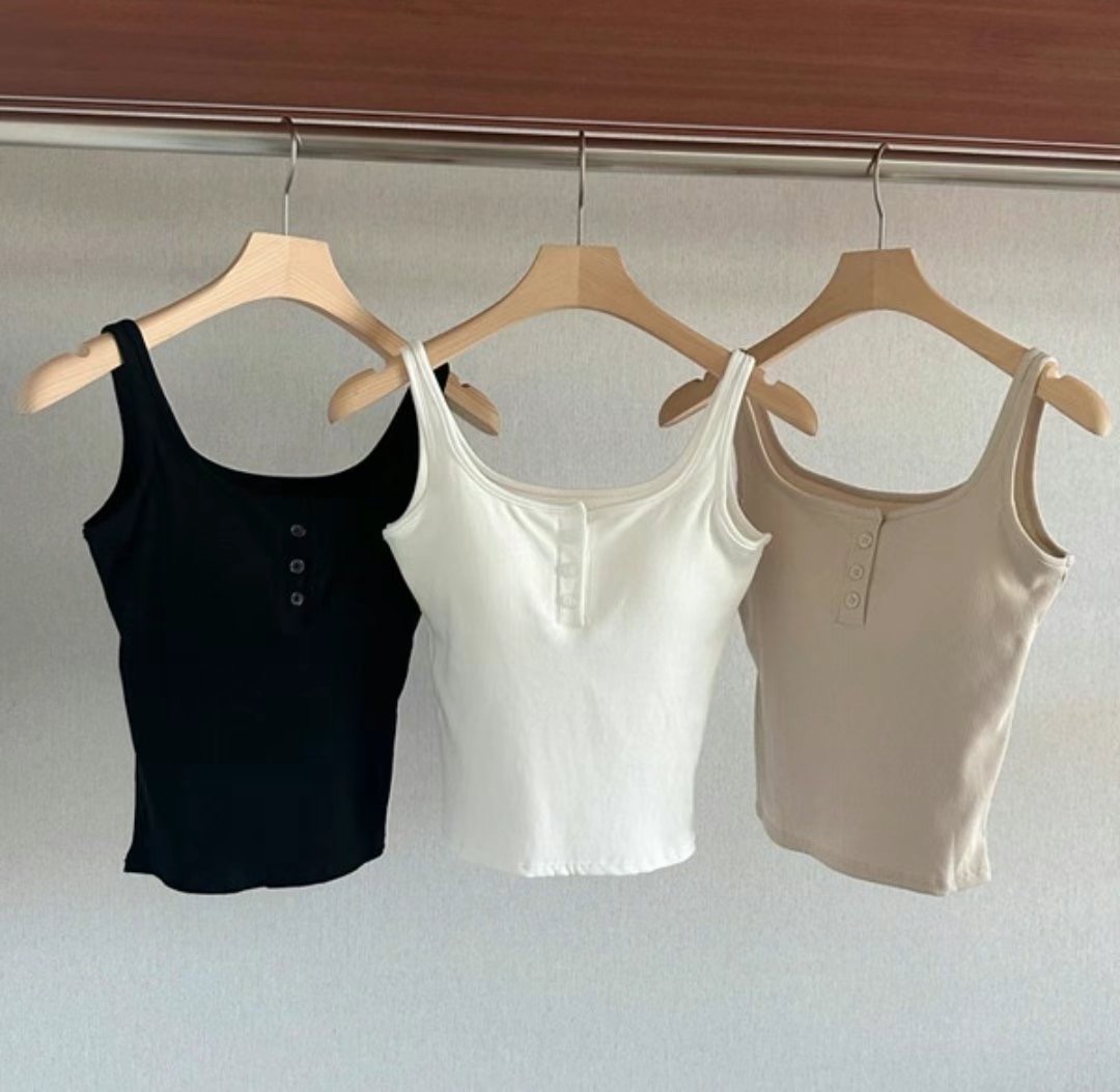 A ONE韓國直郵女裝新品24春夏休閑真品人氣推薦吊帶背心A ONE吊帶/背心圖色2左二色