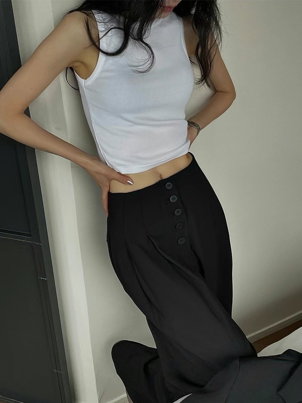 A ONE韓國直郵東大門實拍女裝新款推薦熱賣24春夏吊帶背心A ONE吊帶/背心
